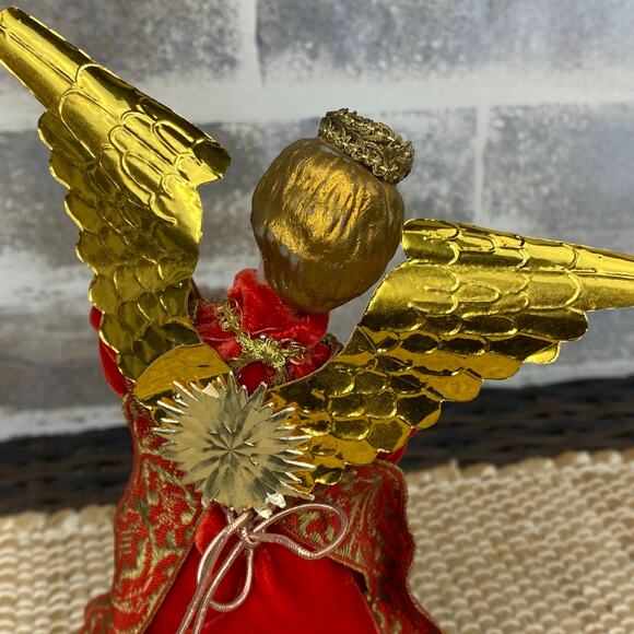 Vintage 1950s - 60s Koestel Wax Angel Christmas Tree Topper Handmade W Germany - Picture 10 of 16
